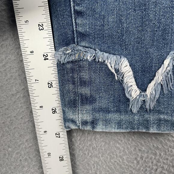 Frame Le High Skinny Jeans Womens 26 Distressed Raw Hem Liverpool Denim Pants - Picture 12 of 12